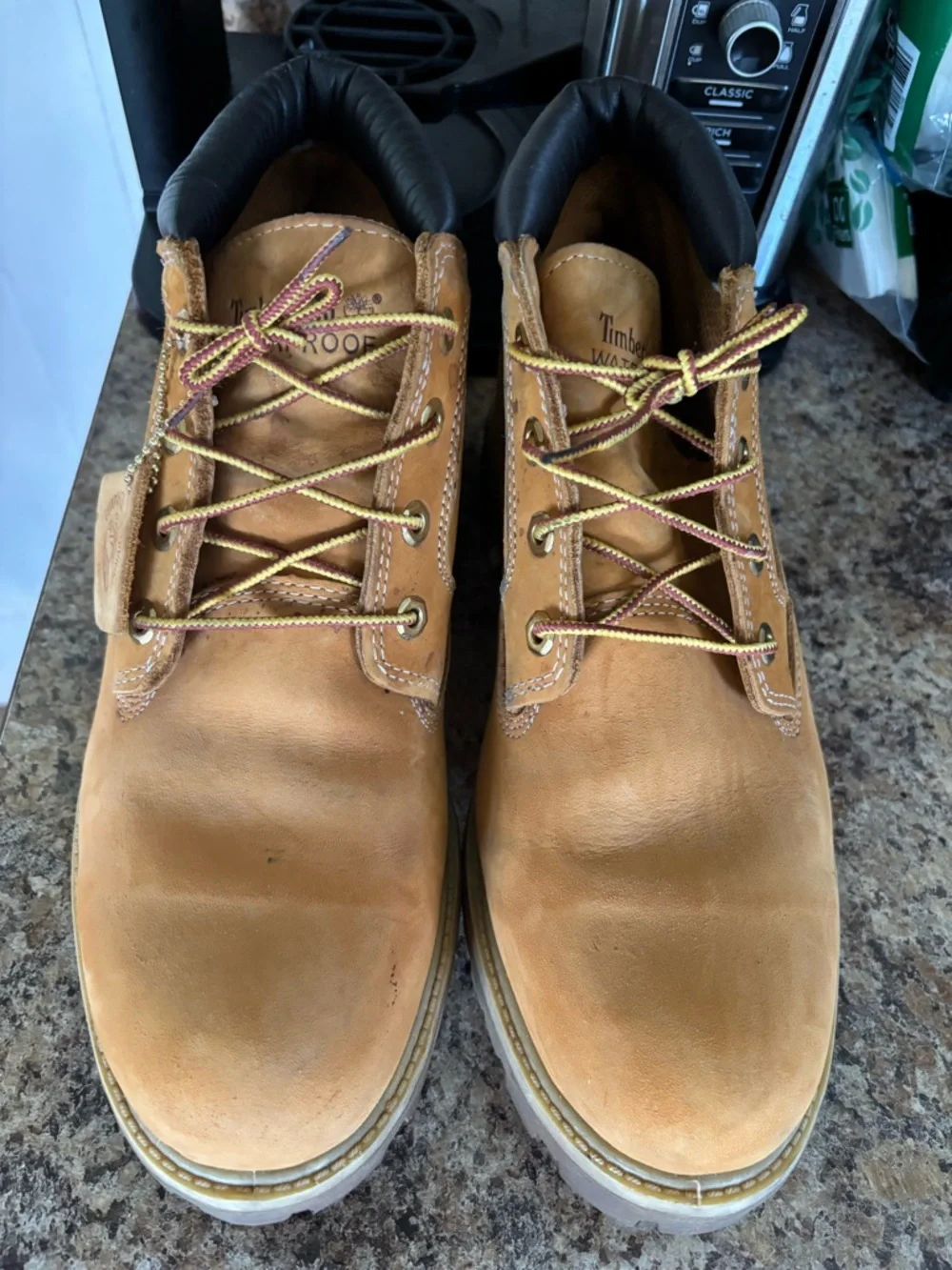 Timberland Wheat Nubuck Waterproof Lace-Up Work Boots - Picture 5 of 16